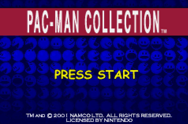 PacMan Collection Title Screen